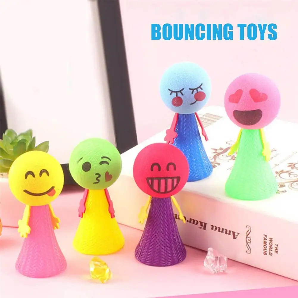 Jumping Elf Toy Cartoon Decompression Doll Bouncing Toy Decompression Squeeze Toys Sensory Squishy Toy Random Color