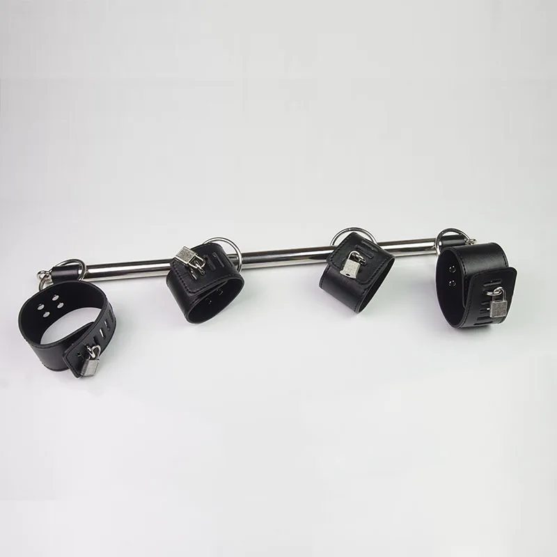 Bdsm Metal Spreader Bar, Handcuffs Ankle Cuffs Legs Wide Open Bondage Set,Sex Toys For Couples,Adult Games