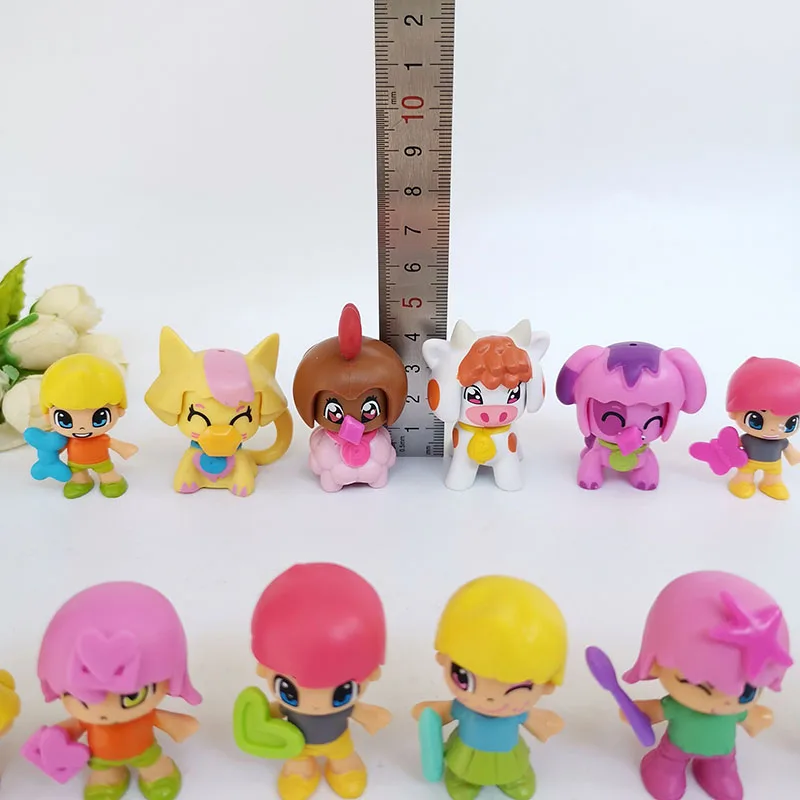 Anime Cartoon Cute MIni Pinypon Pets Dolls Detachable Doubleface Action Figures Toys Fashion Kids Toy Birthday Christmas Gifts