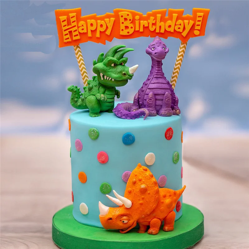 Luyou 1pcs DIY Dinosaur Silicone Cake Mold Fondant Resin Mold Birthday Cake Decorating Tools Kitchen Baking Accessories