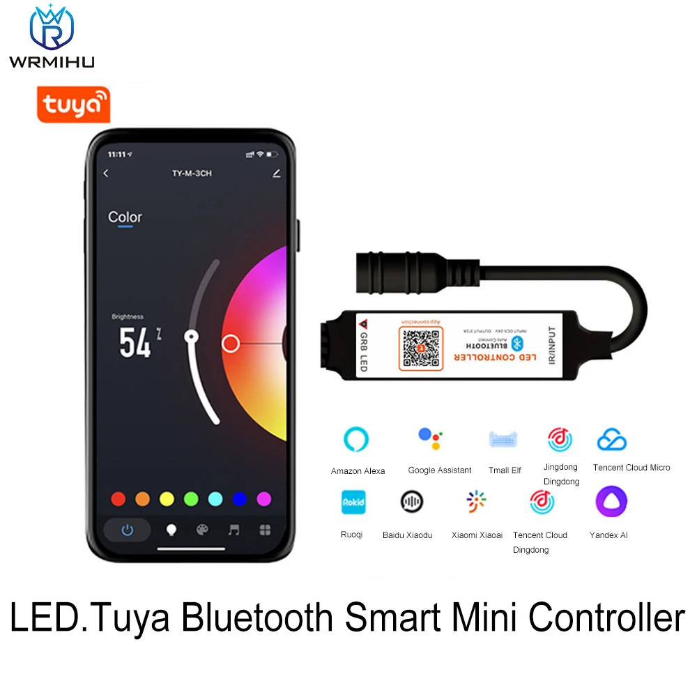 DC5-24V Tuya Bluetooth Compatibel Mini Controller 24-Key Ir Afstandsbediening Smart Telefoon App Controle Voor Rgb Light Bar