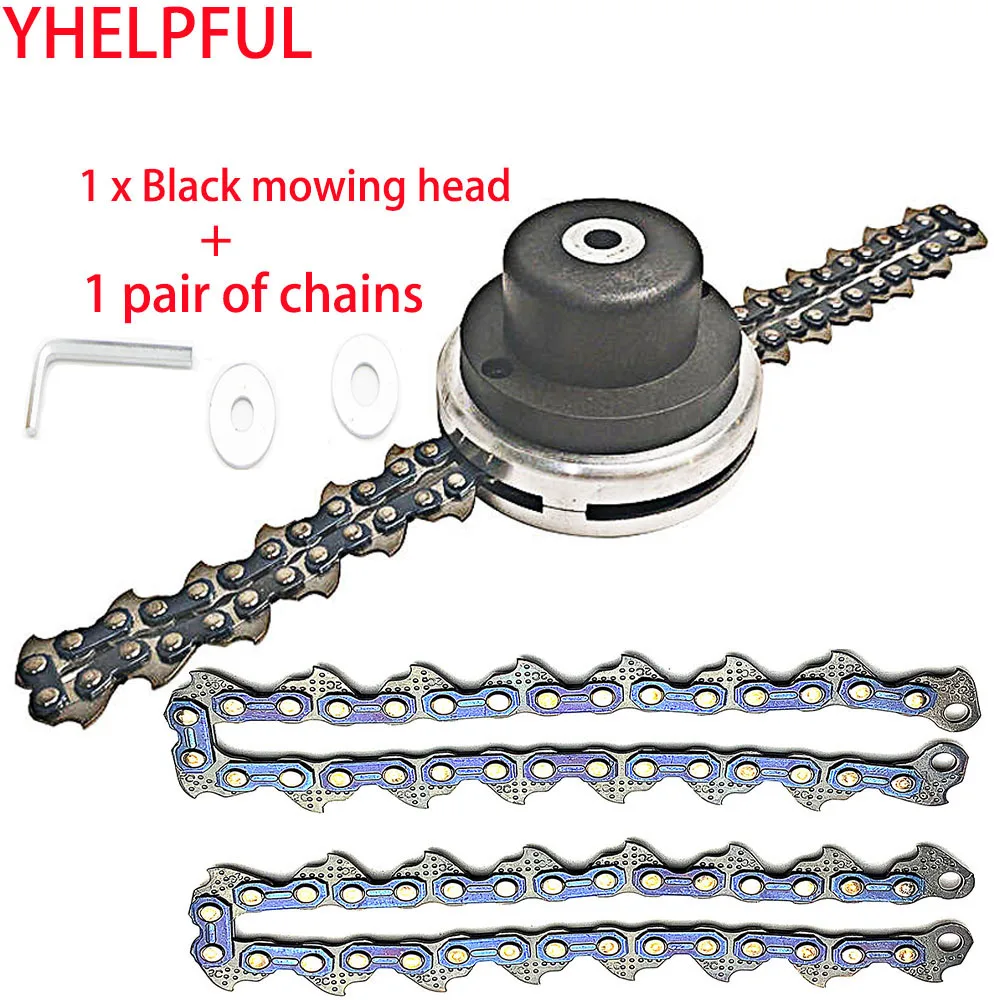 Lawn Mower Chain Grass Trimmer Head Universal 65Mn Trimmer Head With Thickening chain Coil Chain Brush Cutter Garden Grass Tools