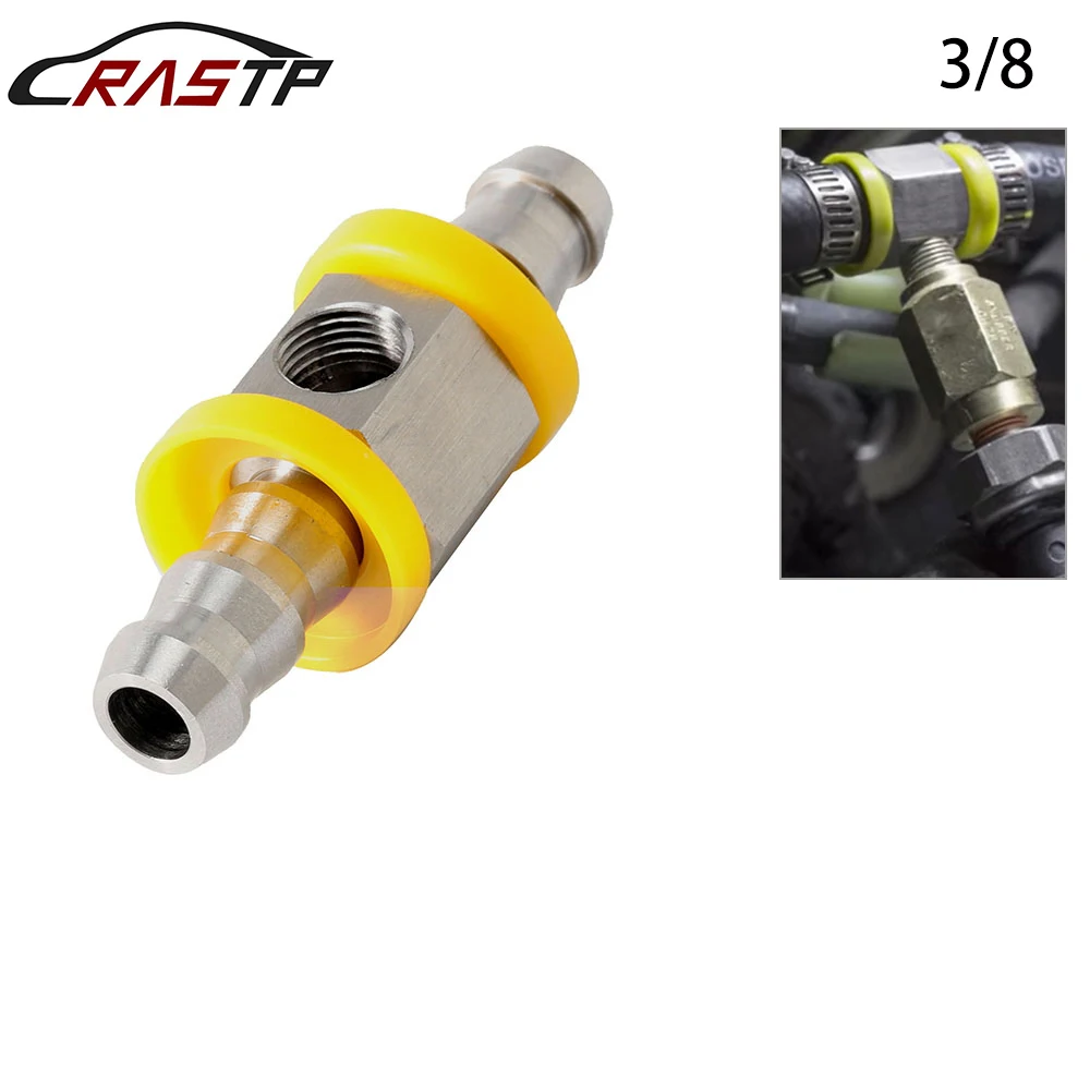 

RASTP-High Quality GlowShift 3/8” Fuel Line Fuel Pressure Gauge Sensor T-Fitting Adapter RS-THB012