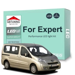 13Pcs LED Interior Light Bulb Kit For Peugeot Expert 2007-2021 2022 2023 Canbus Dome Trunk License Plate Lamp Car Accessories