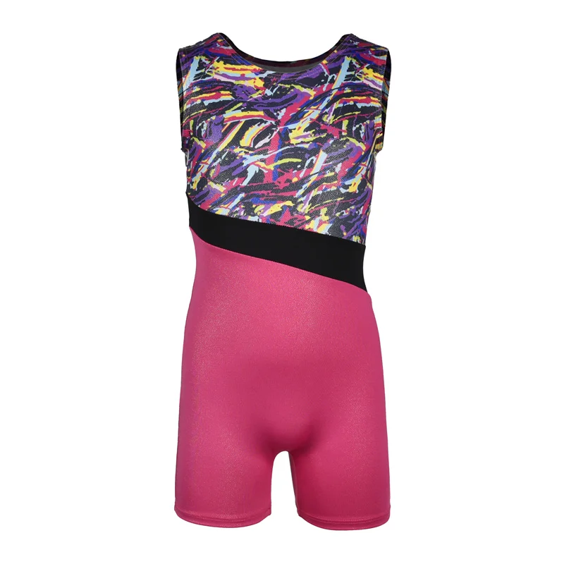 Ensemble de gymnastique pour enfants, impression par Sublimation, bonne qualité, pas cher, danse courte, sport, natation, offre spéciale