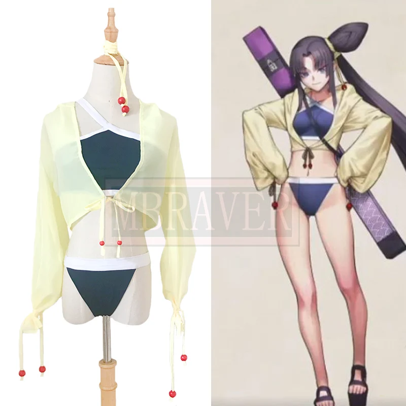 

FGO Fate/Grand Order Ushiwakamaru Sexy Swimsuit Cosplay Costume Christmas Halloween Party Custom Made Any Size