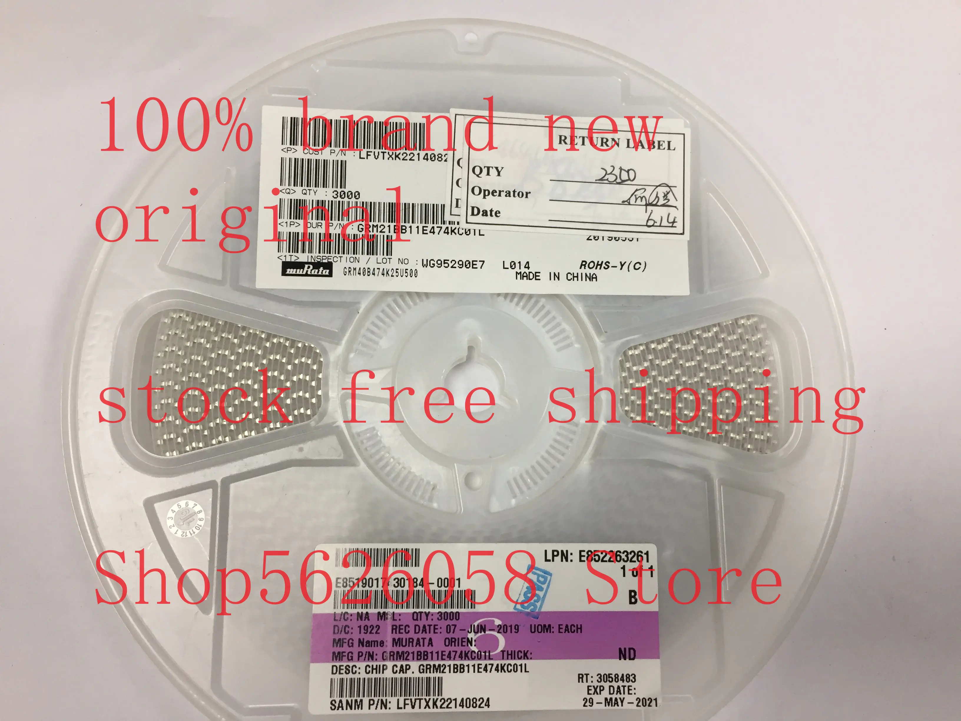 

GRM21BB11E474KC01L SMD 100% Новый оригинальный 50 шт./лот в наличии