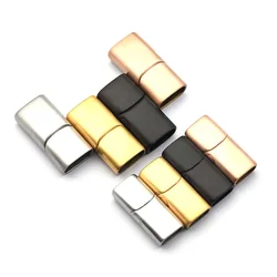 2PCS 8X4/10x5/12x6mm Hole Stainless Steel Magnetic Clasps Connectors Buckle For DIY Bracelets Jewelry Making Accessories
