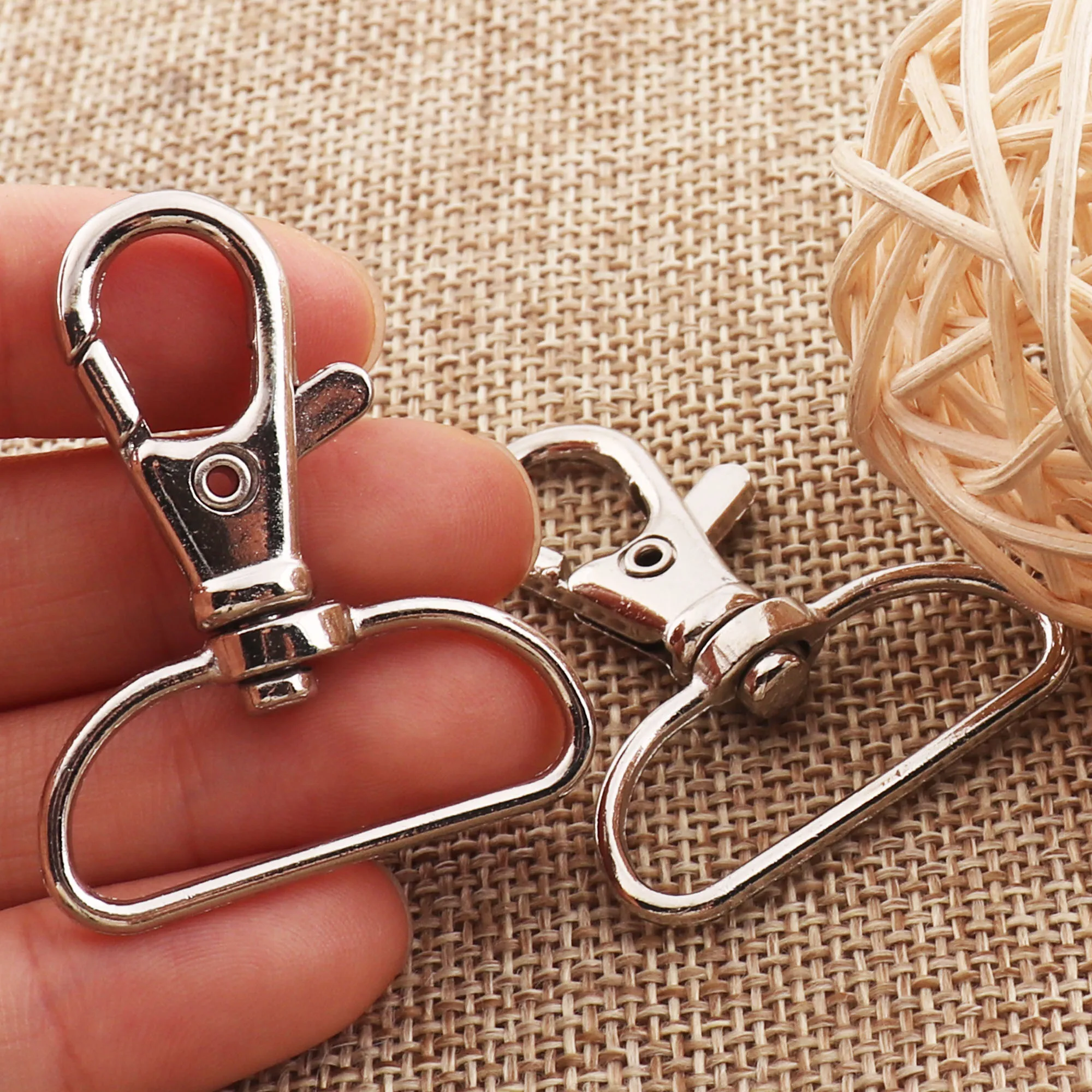 

20 pcs Silver Lobster Swivel Clasps Hook Clasps Claws Carabiner Snap Buckle Gate Bag Purse Strap Handbag Snap Purse Hook