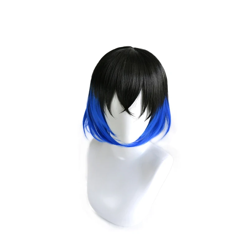 Anime  Kimetsu no Yaiba Hashibira Inosuke Short Wig Cosplay Costume Heat Resistant Synthetic Hair Men Women Wigs