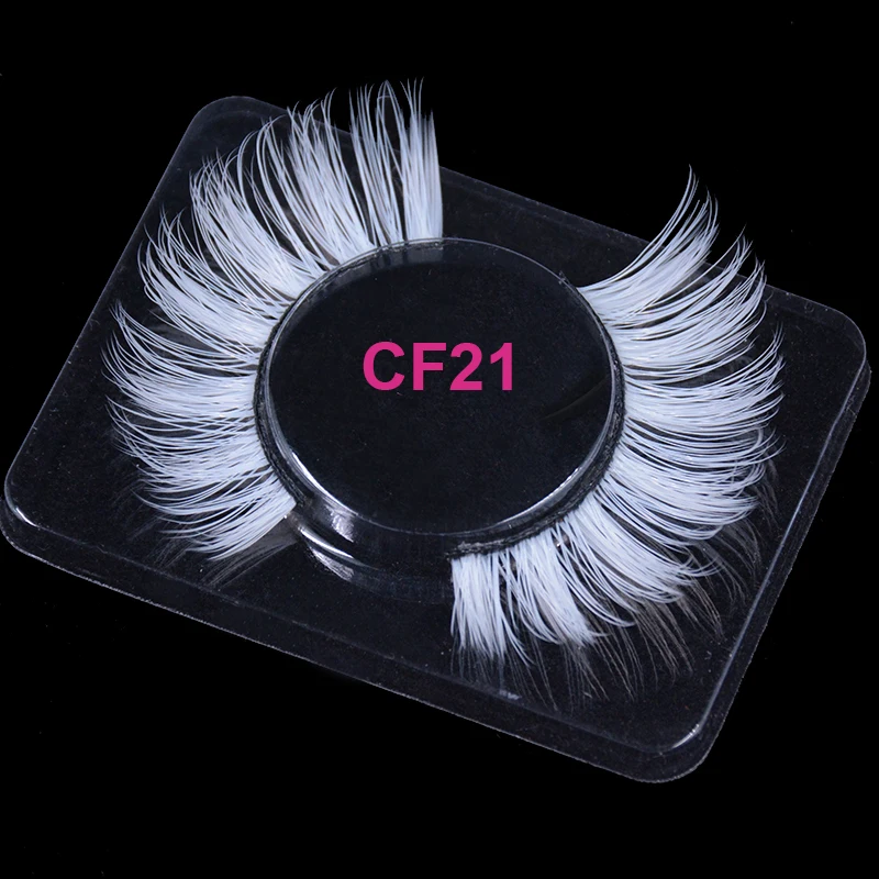 OKAYLASH 3D Dramatic Cruelty Free Faux Mink Colored Eyelashes Natural Long Colorful Blue Eye Lashes for Cosplay Party Make Up