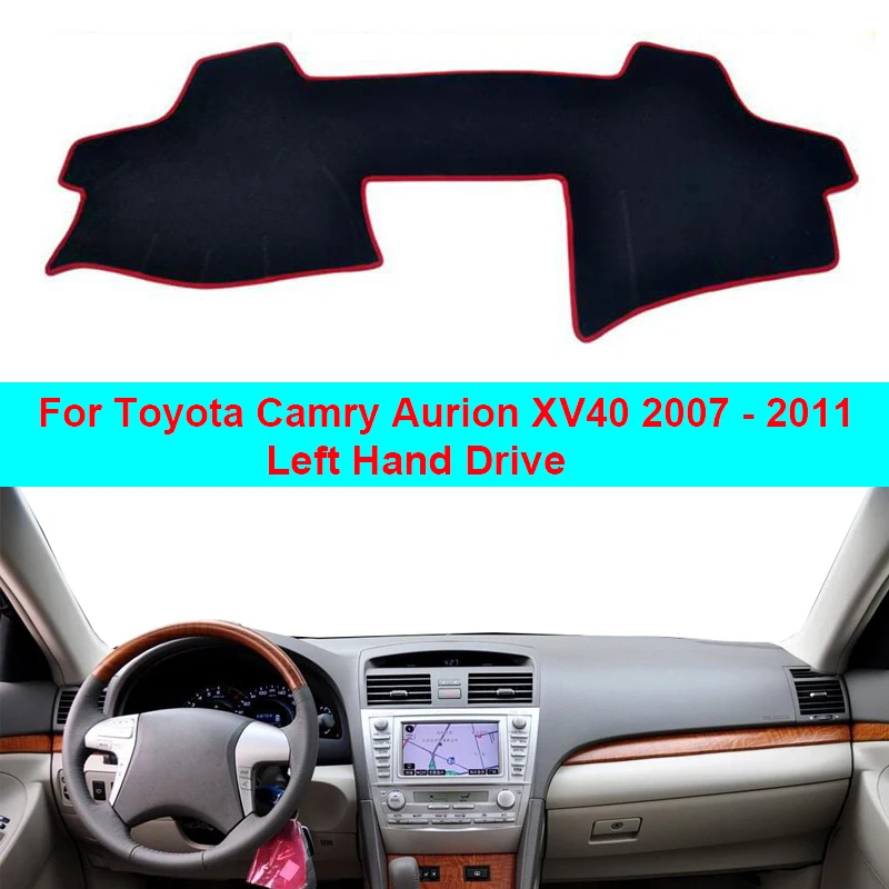 2 Layers Car Inner Dashboard Cover Dash mat Carpet Cape For Toyota Camry Aurion XV40 2007 2008 2009 2010 2011 LHD RHD Sun Shade