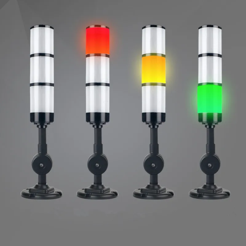 Led 3Color Indicator Machine Light 12V Safety Stack Lamp Industrial Warning Lamp Workshop Signal Buzzer Alarm Cauton Sound Light