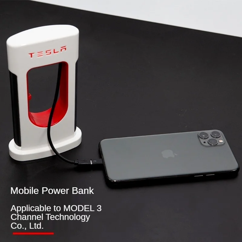 New Car Mobile Charger for Tesla Model 3 2021 Model Y S X Mobile Power Phone Smartphone Super Charger Accessories Power Bank