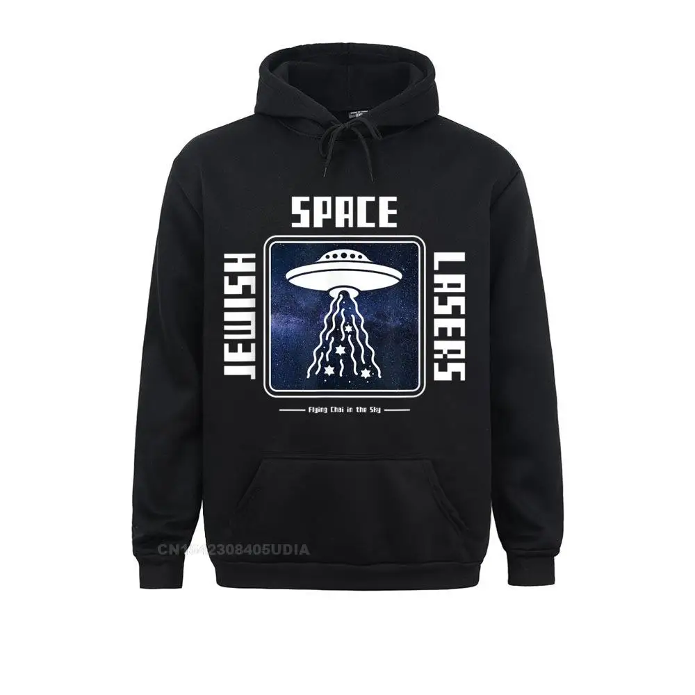 Mens Hoodies Autumn Sweatshirts Casual Long Sleeve Mens Jewish Space Lasers Funny UFO Universe Flying Chai Stars Hoodie Clothes