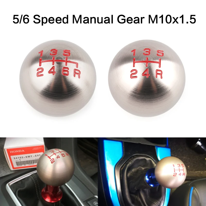 5/6 Speed Manual Gear M10x1.5 Shift Knob Ball Shifter Lever Handle Thread For Honda/Civic/Fit/City FD2 FN2 EP3 CRV