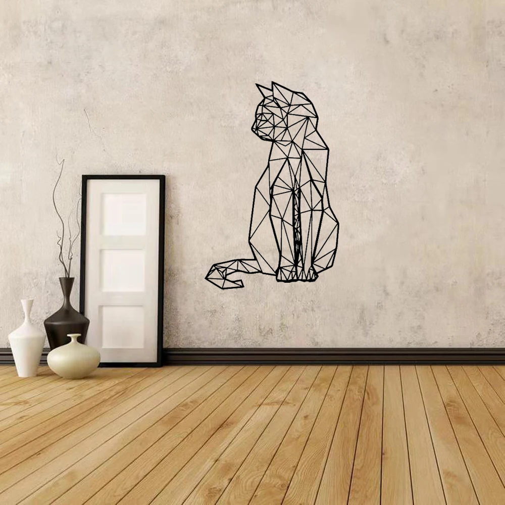 New Cat Geometry Wall Sticker Wall Decal Stickers Home Decor For Baby's Room Decoration Vinyl Wall Decals