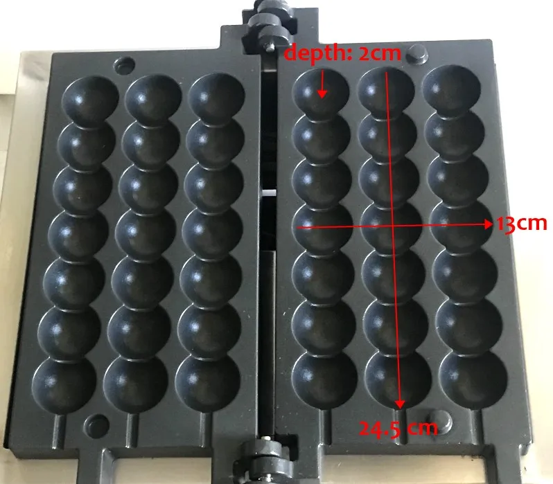 Snacks Machine Skewer Waffle Maker Electric Takoyaki Machine Balls Baking Pan, Sugar-coated Haws Shaped Wafle Baking Equipment