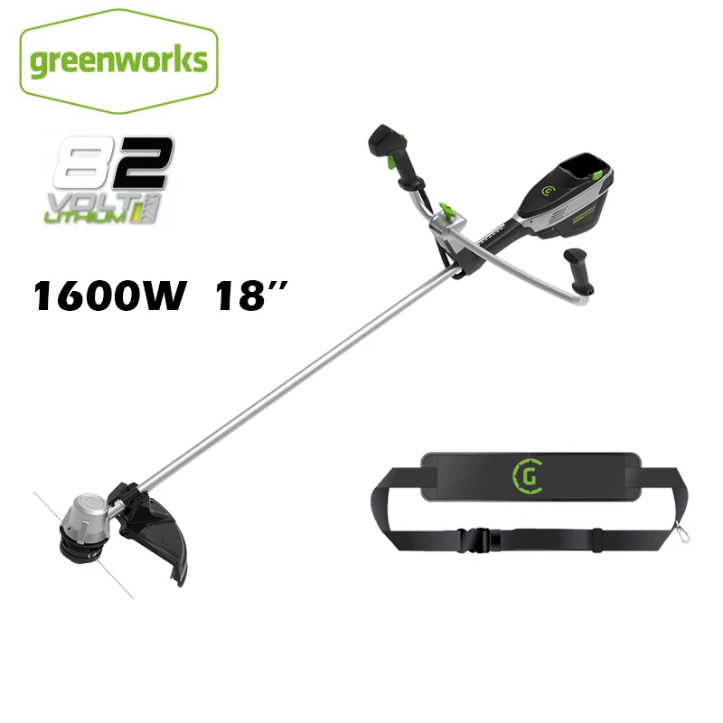 Greenworks Commercial 82V 18นิ้ว Brushless Motor 1600W 7500RPM จักรยาน HandleBrushcutter และ String Trimmer