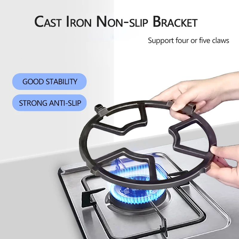 

Cookware Accessories Universal Cast Iron Wok Pan Support Rack Stand for Burner Gas Stove Hobs Cooker Home Kitchen Tools