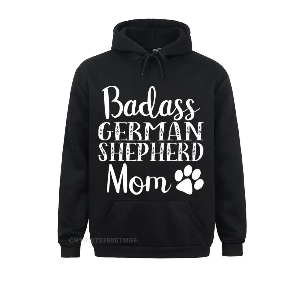 Women Hoodies Autumn Casual Long Sleeve BadAss German Shepherd Mom Funny Cute Funny Dog Women Pullover Hoodie Hoods