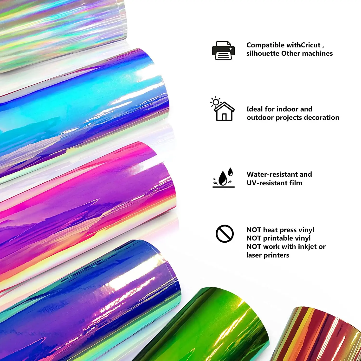 3M/Roll Wholesale Chameleon Holographic Opal Permanent Vinyl Roll Self-Adhesive Craft Sign Making Waterproof Sticker Fast Arrive