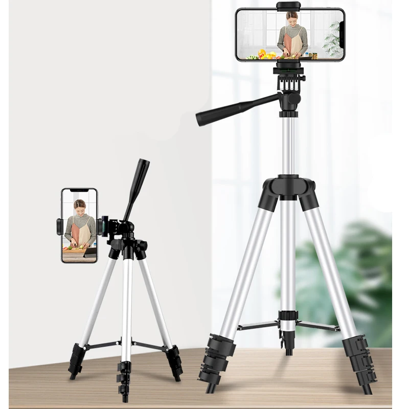 حامل ثلاثي للهاتف 59 بوصة حامل ثلاثي القوائم خفيفة الوزن مع بلوتوث عن بعد/حامل هاتف ، ترايبود للهاتف المحمول الهاتف الذكي Gopro الكاميرا