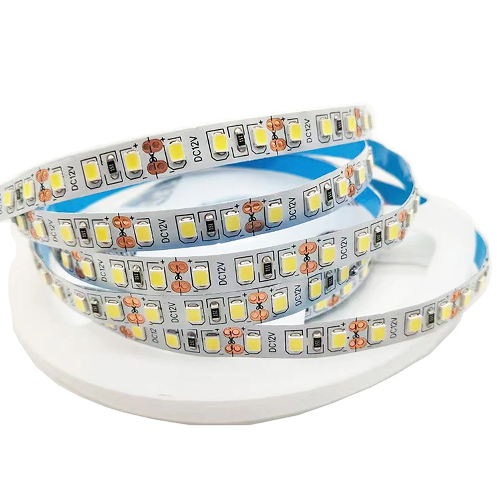 Imagem -02 - Flexível Led Light Strip para Decoração de Interiores Fita Lâmpada Quente Branco Vermelho Azul Verde dc 12v 24v 2835 100m por Lote