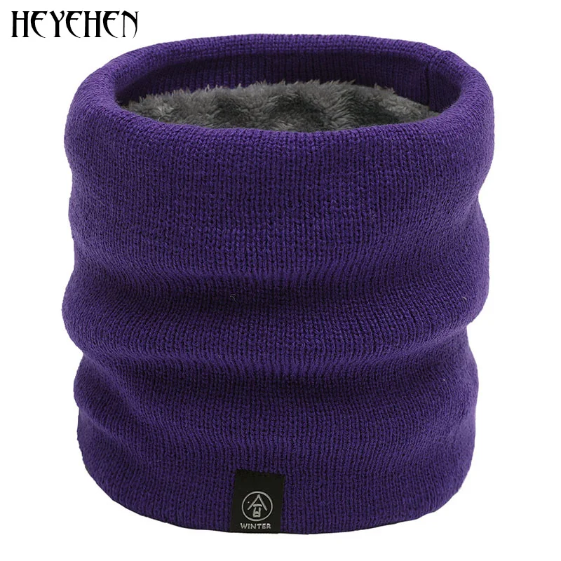 Women Unisex Winter Autumn Warm Ring Scarf Bandana Solid Scarf Fleece Men Headband Neck Scarf Shawl