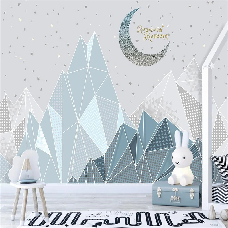 

beibehang custom Nordic modern wallpaper for walls personality geometric wallpapers for children's room photo mural background