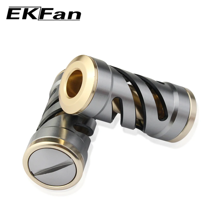 EKFan Perilla mango carrete aluminio para baitcasting y gota de agua