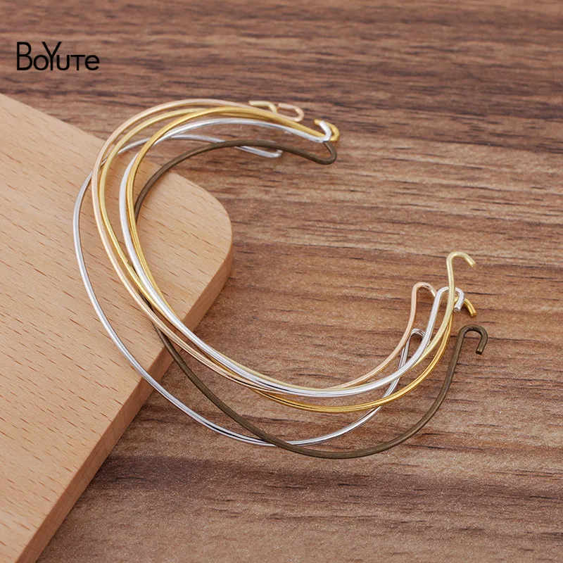 BoYuTe (50 Pieces/Lot) 65*1.2mm Metal Brass Bracelet Circles Factory Supply Handmade Diy Jewelry Accessories