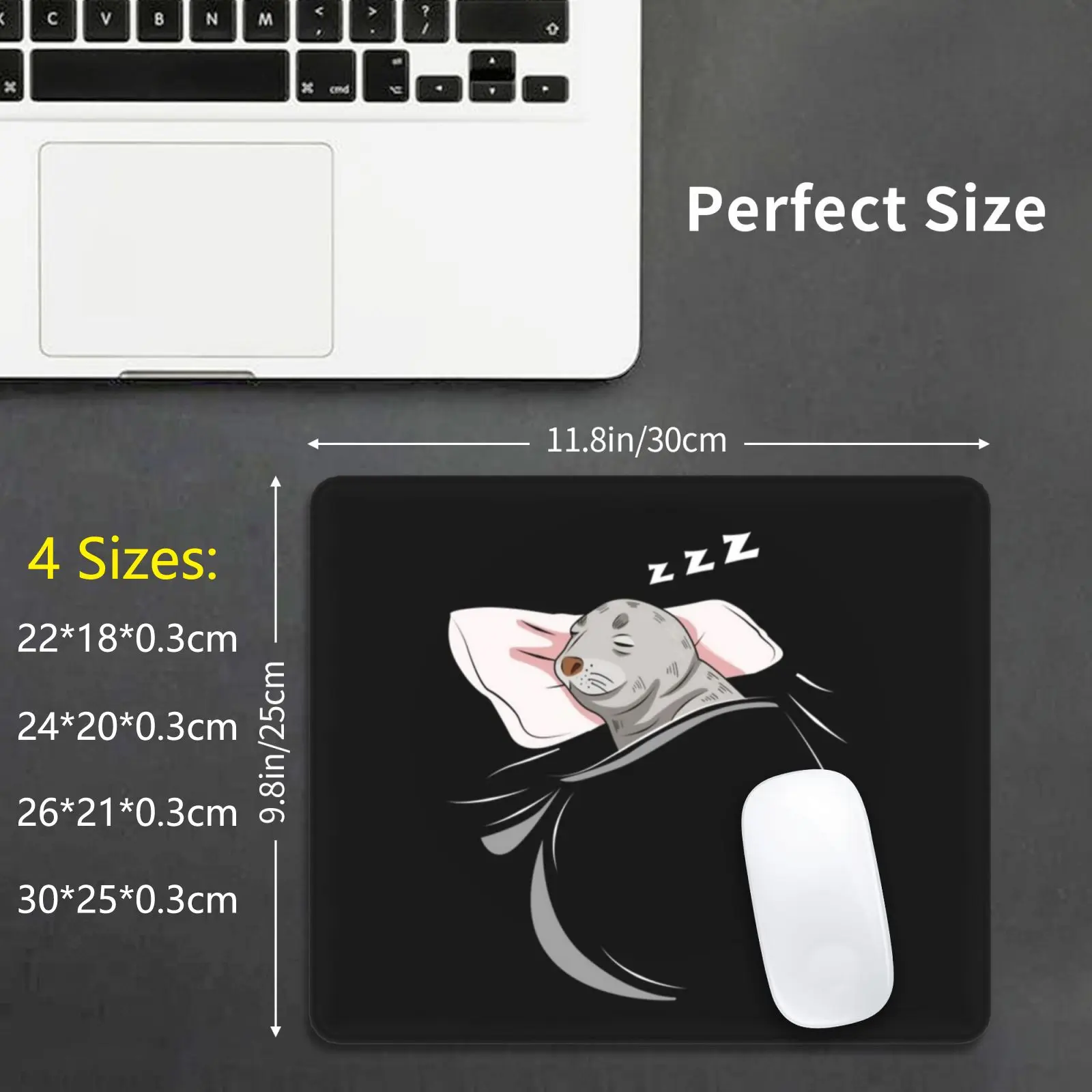 Seal Sleeping Animal Nap Napping Slumber Mouse Pad DIY Print Seal Seals Sleep Sleep Band Power Nap