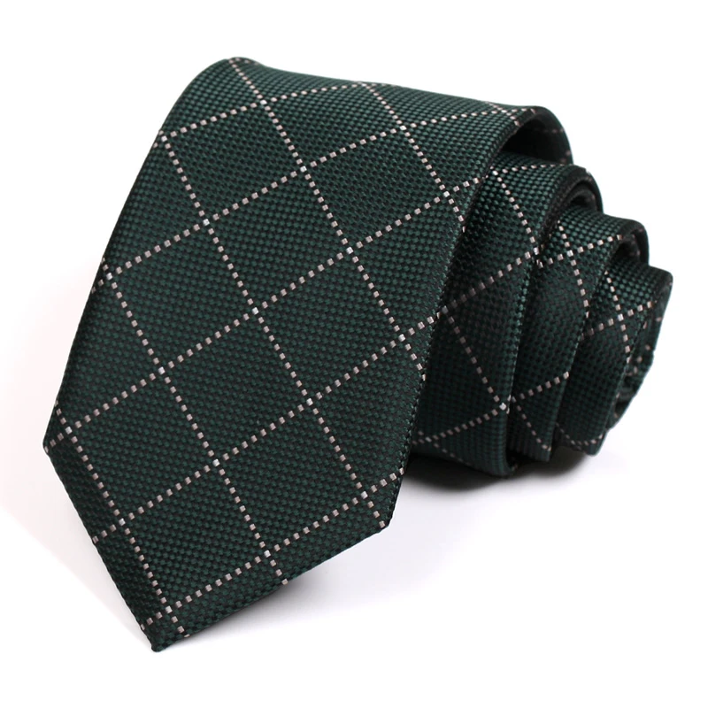 New Arrivals Mens Classic Plaid Tie High Quality 7CM Ties For Men Business Suit Necktie Great for Party Wedding Work Male Gift