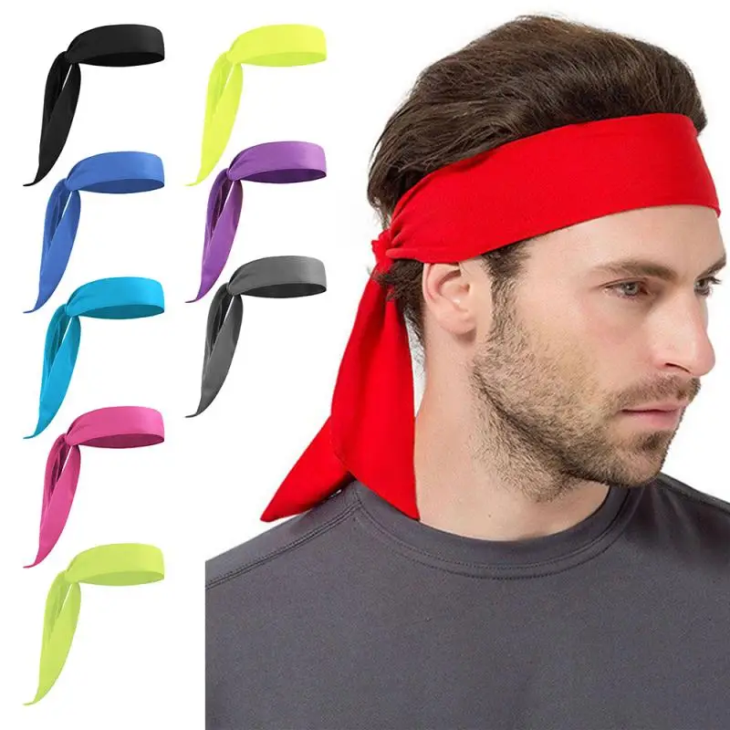 Unisex 9Colors Sport Sweatband Headband For Men Women Yoga Hairband Gym Stretch Head Bands Fitness Basketball Sweat Dance Biker