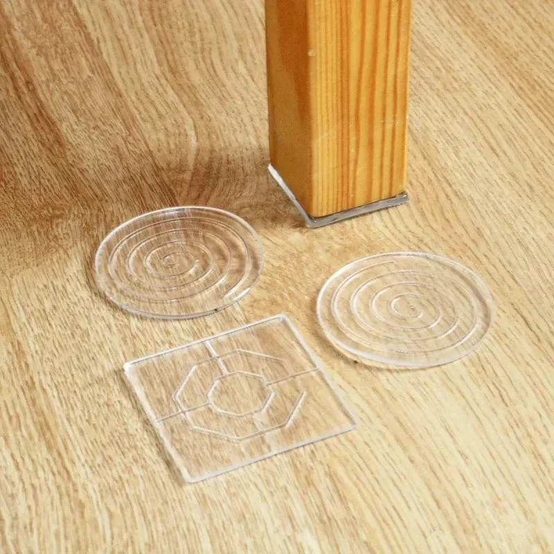 Transparent Invisible PU Mute Non-slip Thick Silicone Table And Chair Foot Pad Sofa Foot Non-slip Mat Floor Protection Table Mat