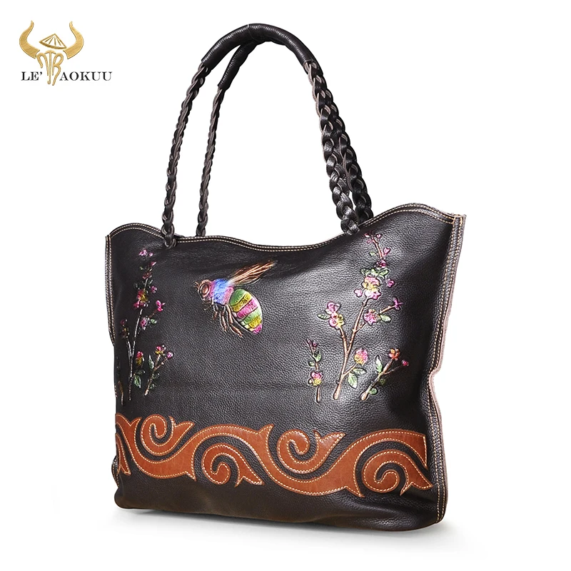 

2021 New Quality LEATHER Famous Brand Luxury Ladies Large Shopping handbag Shoulder bag Women female ol elegant Tote bag 6777