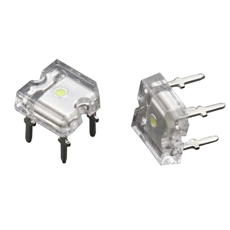 1000 قطعة 3 مللي متر سطح مسطح سمكة البيرانا أحمر أصفر أزرق أخضر أبيض أربعة أرجل LED حبات مصباح الضوء المباشر