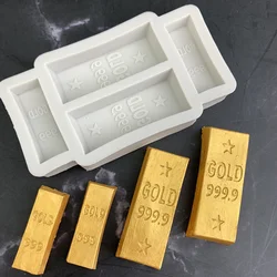 Gold Bars Resin Silicone Mold Kitchen Baking Tool DIY Cake Pastry Fondant Moulds Dessert Chocolate Lace Decoration Supplies