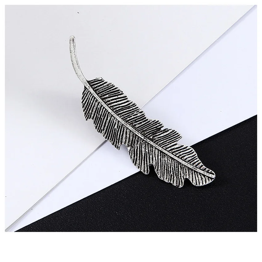 خمر المعادن يترك كليب مشبك شعر ريشي اصطناعي الفتيات دبوس الشعر الانفجارات كليب باريت اكسسوارات دبابيس الشعر للنساء أدوات التصميم