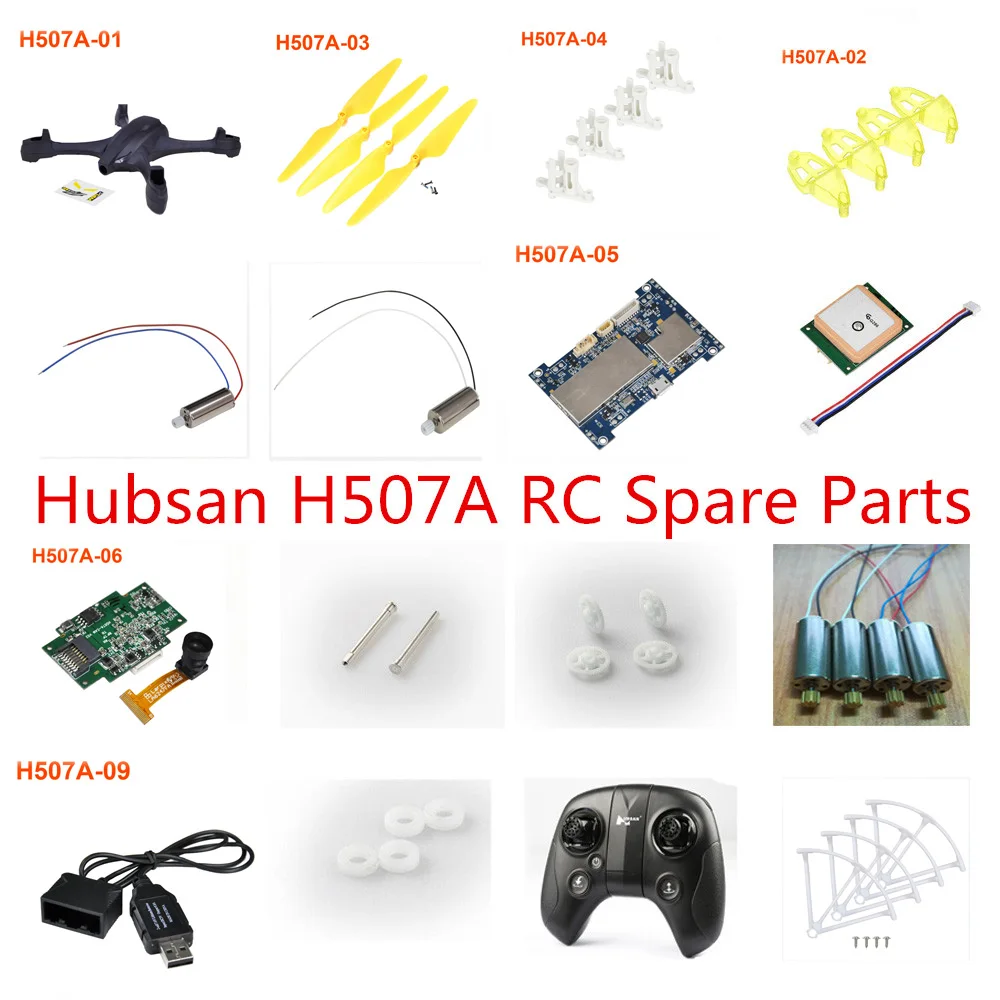 Hubsan H507A X4 Star Pro RC drone Spare Parts motor blade motor seat shaft Flight control board body shell gear charger GPS etc