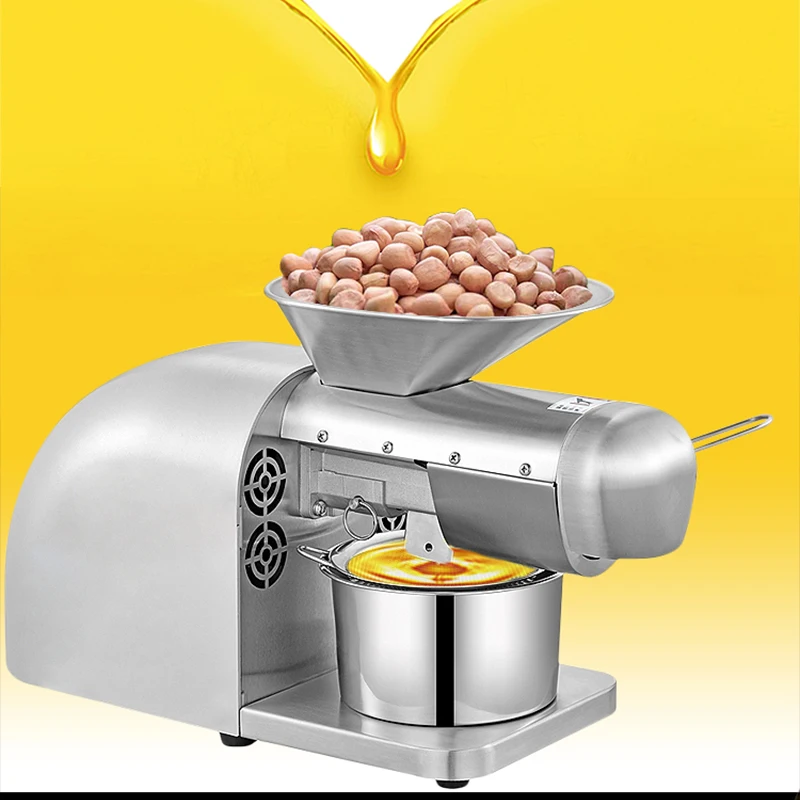 Automatic Oil Press Household Small Smart Electric Commercial Stainless Steel Peanut Walnut Black Sesame Soybean Oil Press