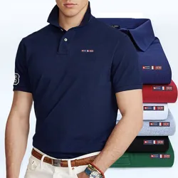 Polo de manga corta para hombre, camiseta de Color sólido de alta calidad, 100% algodón, informal, con solapa, para verano, PL811