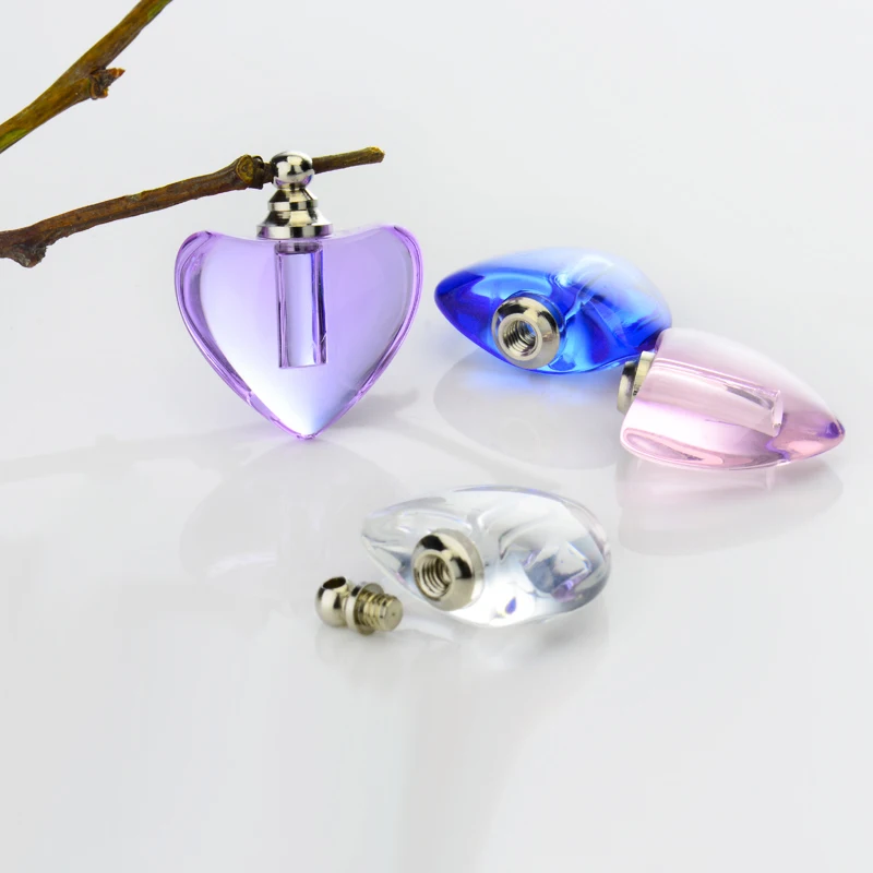 10PCS Crystal Glass vial pendants Mini Glass Bottles Rice vials Necklace Perfume Bottle Rice Charms DIY Name on Rice Art