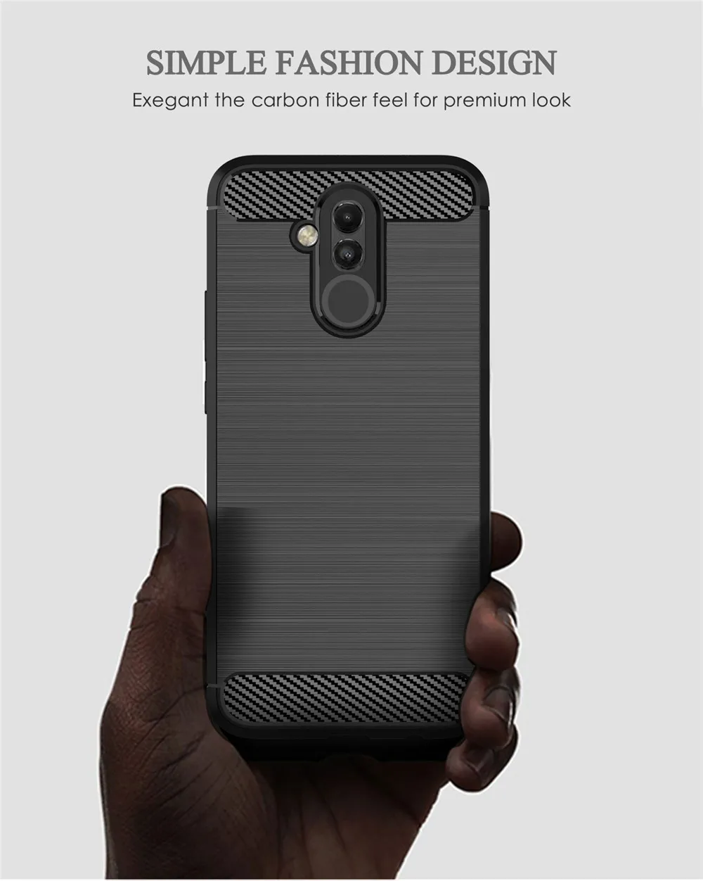 For Huawei Mate 20 Lite Luxury Carbon Fiber Skin Soft Silicone Cover ShockProof Case For Huawei Mate 20Lite Mate20 Phone Cases