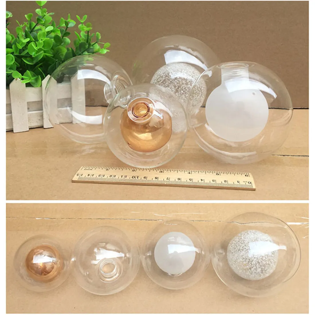 Globe D8cm D10cm D12cm D15cm D18cm D20cm D25cm G9 Glass Shade Cover Replacement with 2cm Screw Fitter Opening for Accessory Part