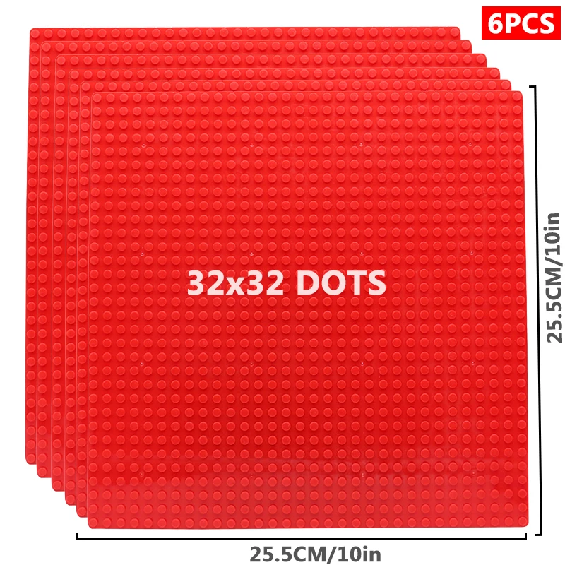 6 stks/set Bodemplaat 32*32 32*16 Studs Klassieke Figuren Bouwstenen Platen Bricks Grondplaat Blokken Kinderen speelgoed Voor Kid Geschenken