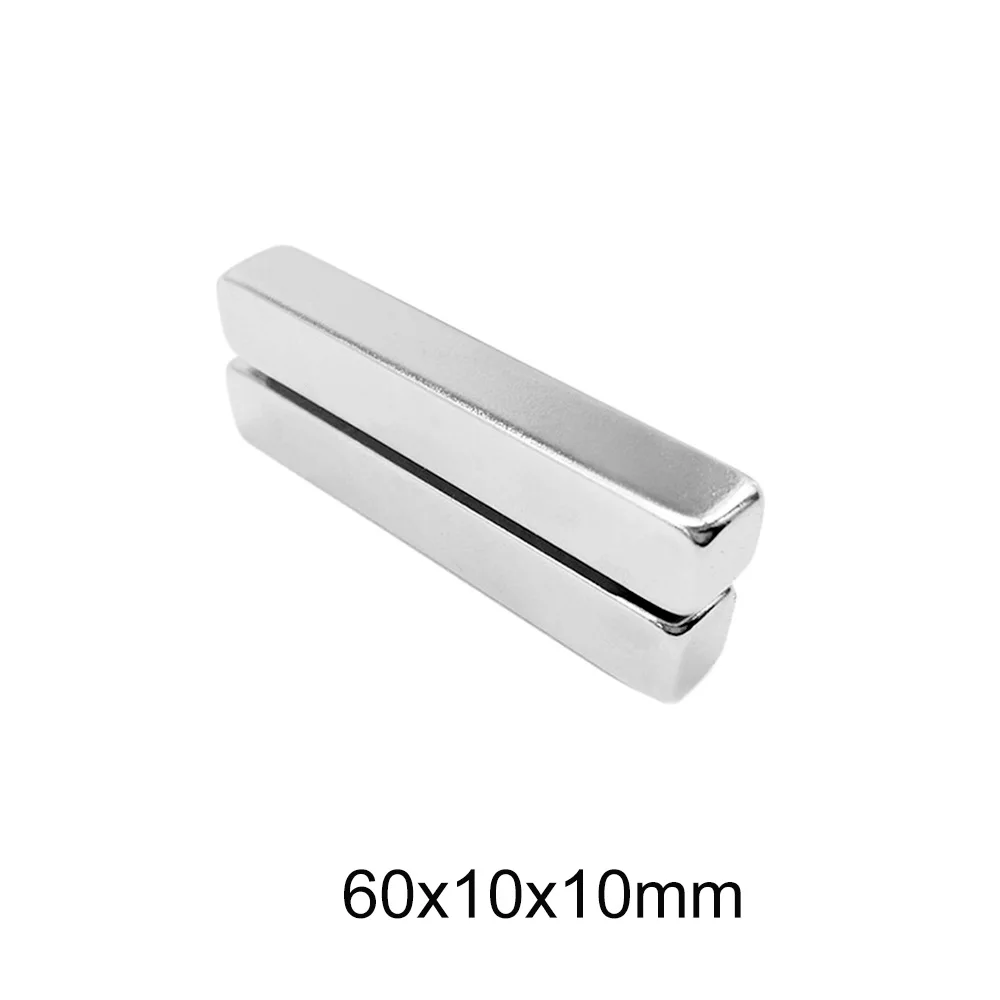 1~10PCS 60x10x10 N35 Thick Strong Neodymium Magnets Block Permanent Magnet 60x10x10mm Powerful Magnetic Magnet sheet 60*10*10 mm