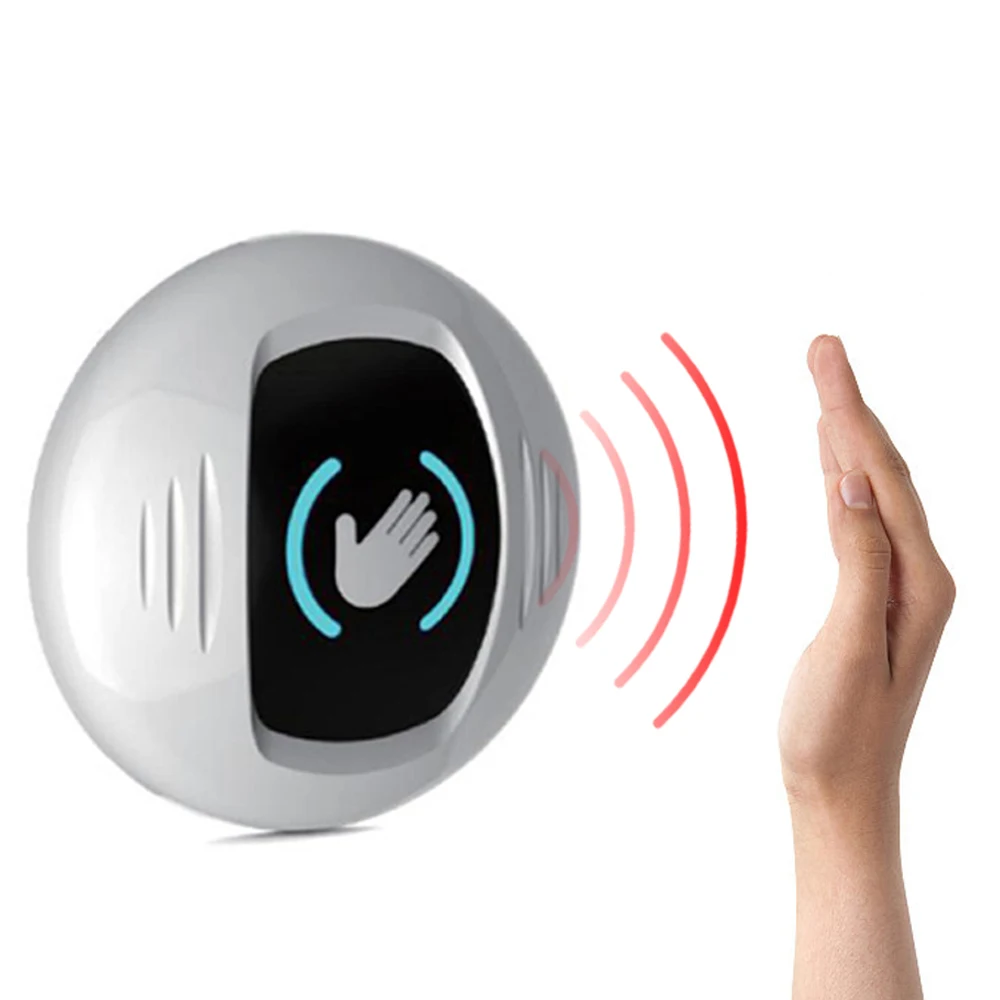 Picture 3: Circular Hand Wave No Touch Sensor Switch with Microwave detector Contactless Infrared Exit Button for Access Control System