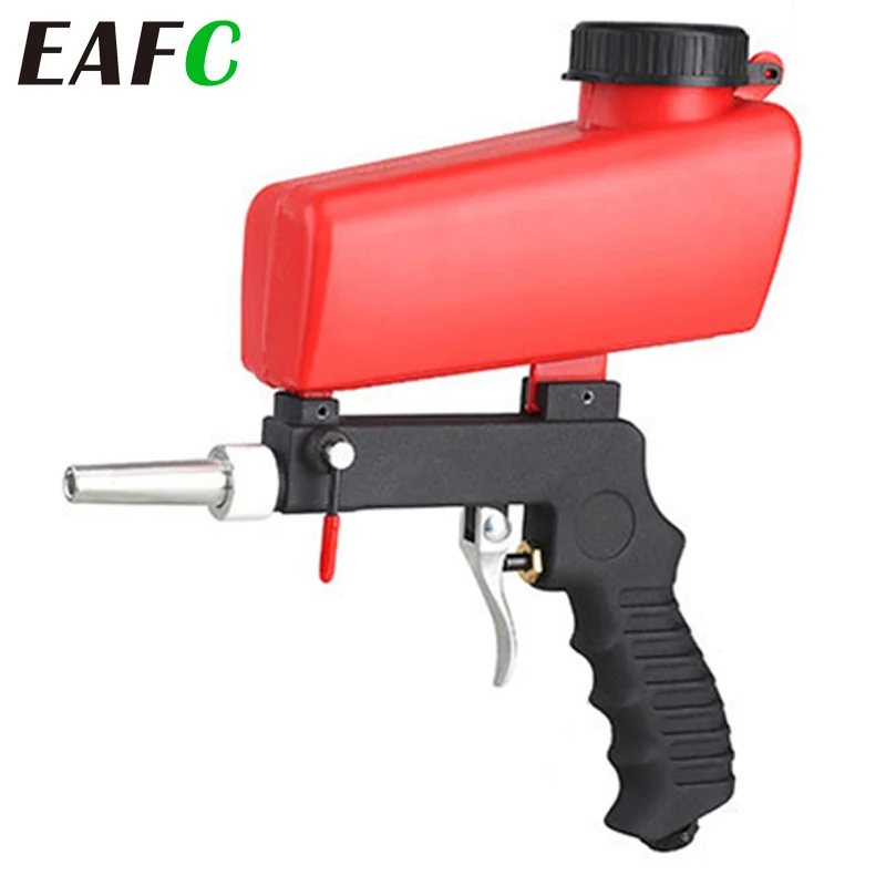 EAFC 90psi Mini Aerodynamic Spray Gun Aluminium Handheld Gravity Pneumatic Sandblaster Gun 700cfm Lightweight Power Machine